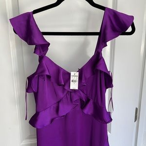 NWT Express deep purple long dress size Small